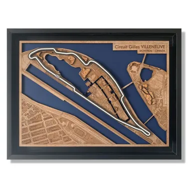Cadre circuit de Montréal_ décoration vintage auto