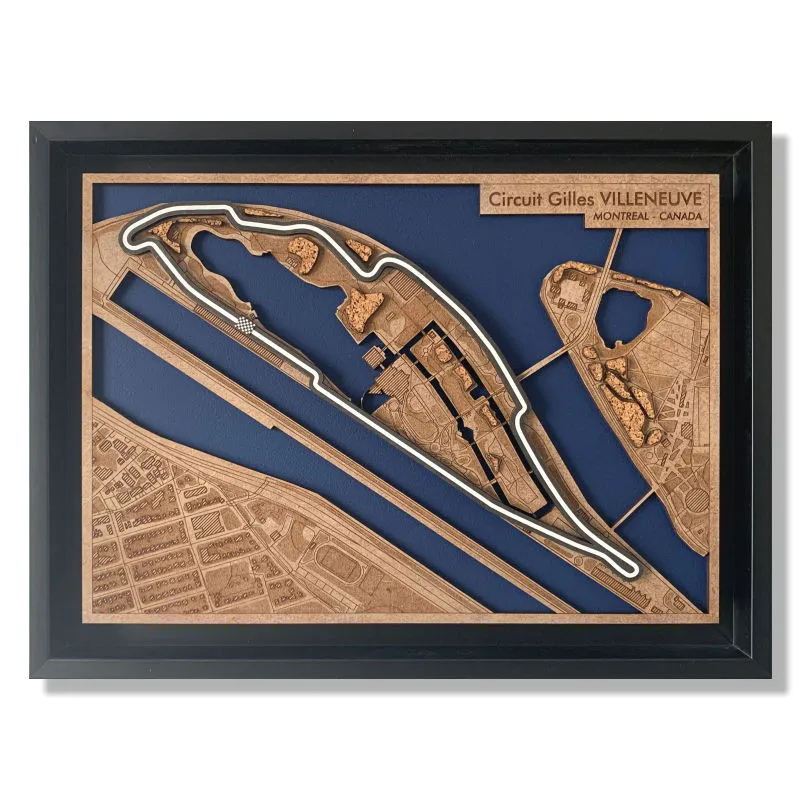 Cadre circuit de Montréal_ décoration vintage auto