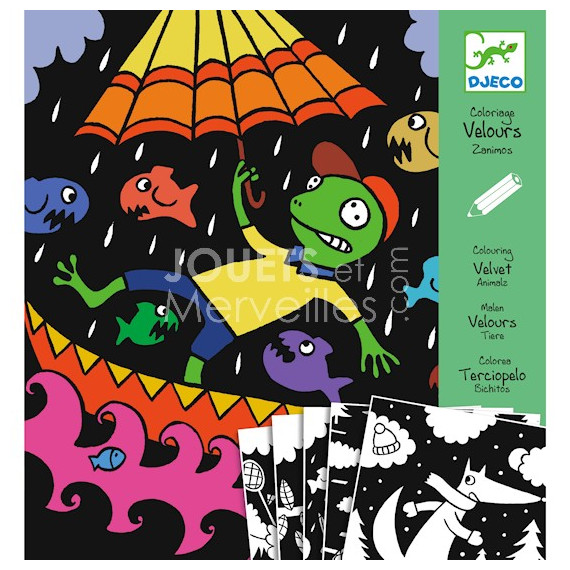 Coloriage velours Zanimos, loisir créatif DJECO DJO 9620 Coloriage velours Zanimos, loisir créatif DJECO DJO 9620