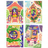 Cartes à gratter duo color "Drôles de maisons" DJECO 9713