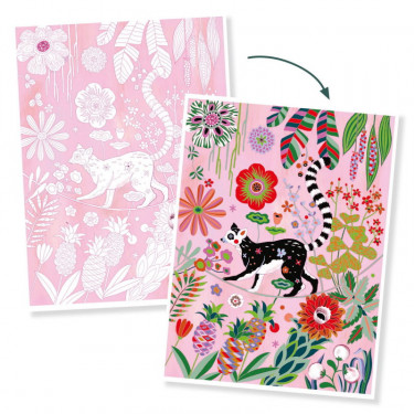 3 posters à colorier "Sauvage" Colouring  Gallery DJECO 8690