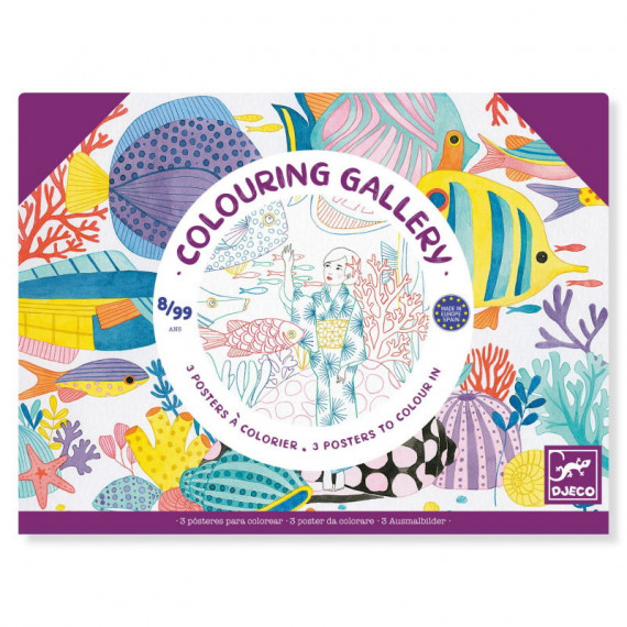 3 posters à colorier "Japon" Colouring Gallery DJECO 8694