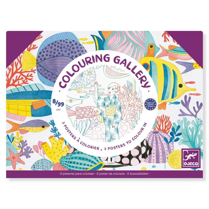 3 posters à colorier "Japon" Colouring  Gallery DJECO 8694
