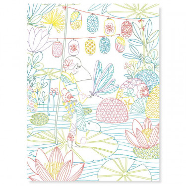 3 posters à colorier "Japon" Colouring  Gallery DJECO 8694