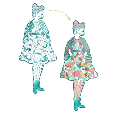 4 coloriages mode "Rebekka & ses amies" Les demoiselles DJECO 9545