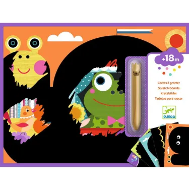 Cartes à gratter des tout-petits 'C'est rigolo à découvrir' DJECO 0042