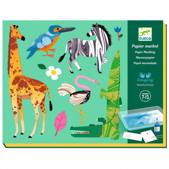 Coffret en bois de 6 instruments de musique girafe