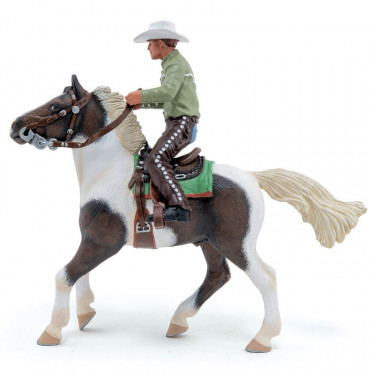 Cheval western et son cavalier, figurine PAPO 51573