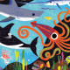 Puzzle qui Brille dans le Noir 'Prédateurs des mers' 100 pcs Mudpuppy