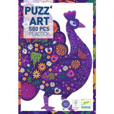 Puzzle Puzz'Art Paon 500 pcs DJECO 7669