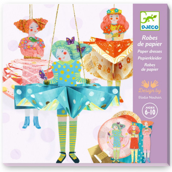 Coffret papier créatif pour enfant "Robes de papier" DJECO 9453