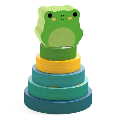 Puzzle d'encastrement et jeu d'empilement "Puzz & Stack Rainbow" DJECO 1077