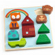 Puzzle d'encastrement et jeu de construction "Puzz & Match Rainbow" DJECO 1078