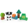 Puzzle d'encastrement et jeu de construction "Puzz & Match Happy" DJECO 1075