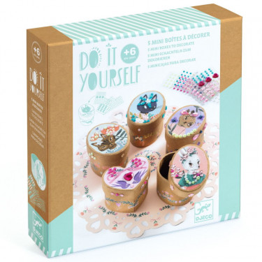 5 mini boîtes à décorer "Adorables" DJECO 7918