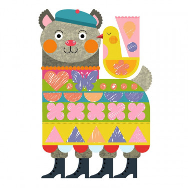 Coffret pour dessiner au pochoir "Normé mais drôle" DJECO 9888