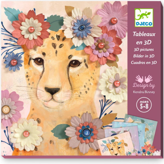 Kit créatif Djeco Masques mosaïques Animaux de jungle - Tableau