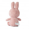Peluche Miffy en velours côtelé rose 24cm