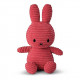 Peluche Miffy en velours côtelé rose fuchsia 23cm