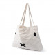 Sac cabas Miffy en velours côtelé blanc crème