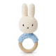 Hochet anneau de dentition Miffy en crochet - Just Dutch - bleu pastel