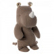 Peluche Rhino en lin - Safari friends Maileg - couleur chocolat - petit modèle 22cm