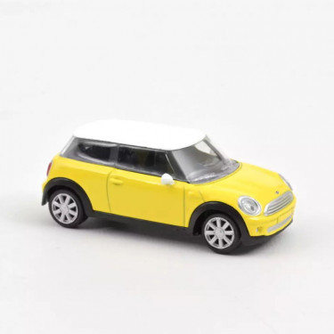 Mini Cooper One jaune, voiture jouet Norev 1/64