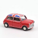 Mini Cooper S 1964 rouge avec drapeau anglais, voiture Norev 1/64