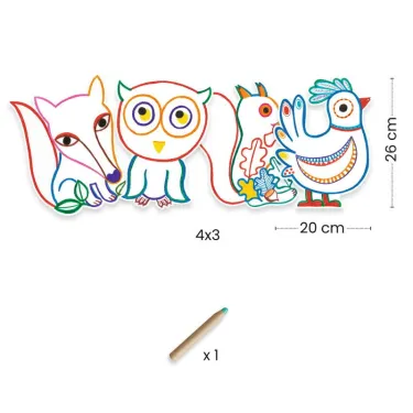 Coloriages à révéler "Animaux de la forêt" DJECO 0063