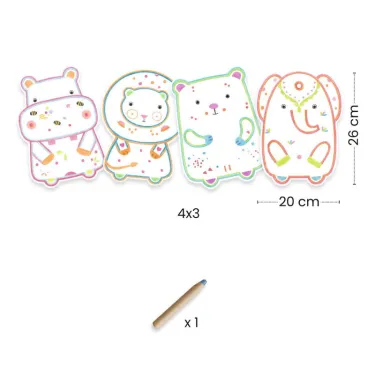 Coloriages à révéler "Animaux sauvages" DJECO 0062