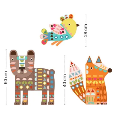 Créer avec du papier "3 animaux géants" DJECO 9895