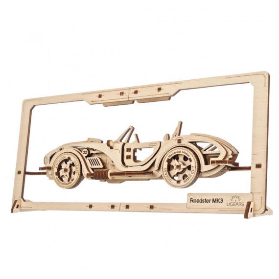 Maquette puzzle 3D en bois modèle mécanique Roadster VM-01