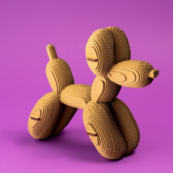 Puzzle sculpture 3D en carton - Chien Ballon - Cartonic