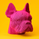 Puzzle sculpture 3D en carton - Bulldog - Cartonic