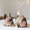 Puzzle sculpture 3D en carton - Bulldog - Cartonic