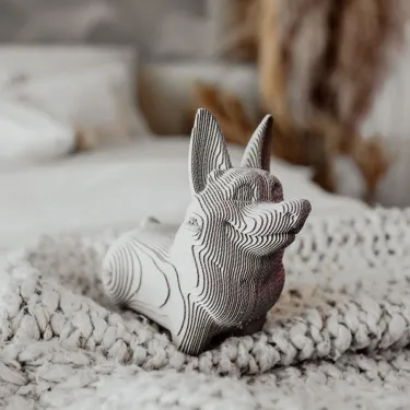 Puzzle sculpture 3D en carton - Chien Corgi - Cartonic