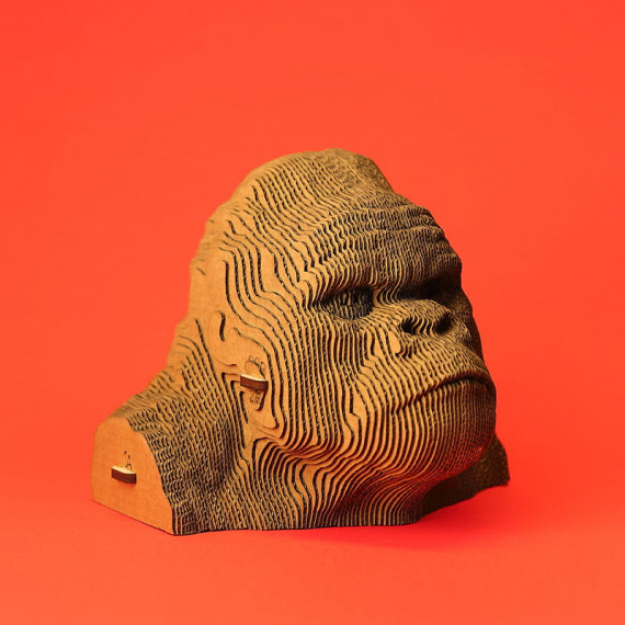 Puzzle sculpture 3D en carton - Gorille - Cartonic