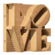 Puzzle sculpture 3D en carton - Love - Cartonic