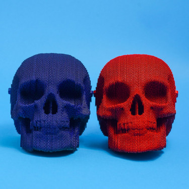 Puzzle sculpture 3D en carton - Crâne - Cartonic