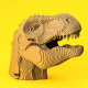 Puzzle sculpture 3D en carton - T-Rex - Cartonic
