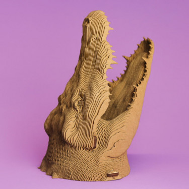 Puzzle sculpture 3D en carton - Crocodile - Cartonic
