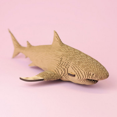 Puzzle sculpture 3D en carton - Requin - Cartonic