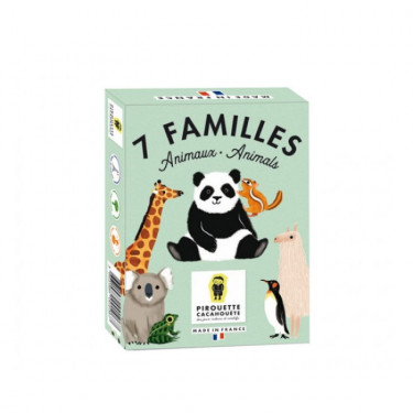 Jeu de cartes des 7 familles "Animaux du monde" Pirouette Cacahouète