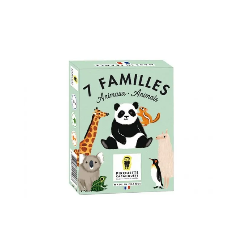 Jeu de cartes des 7 familles "Animaux du monde" Pirouette Cacahouète