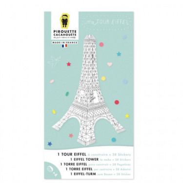 Ma Tour Eiffel à construire, kit créatif pour enfant Pirouette Cacahouète