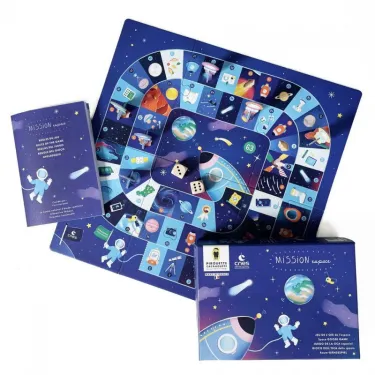 Mission espace, jeu de l'oie de l'espace Pirouette Cacahouète