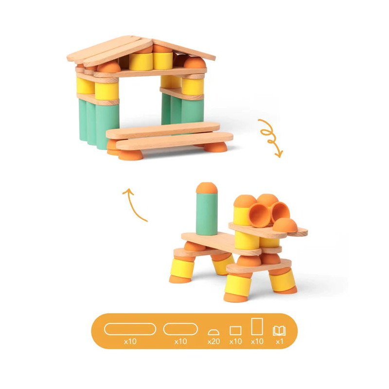 STIX jeu de construction libre - OPPI kit 60 pièces