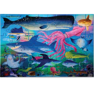 Puzzle métallisé "Requins" 60 pcs CROCODILE CREEK