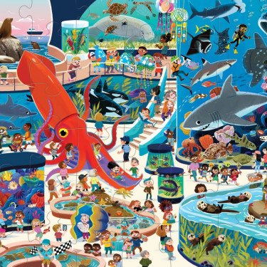 Puzzle Une journée au Parc zoologique marin 48 pcs CROCODILE CREEK