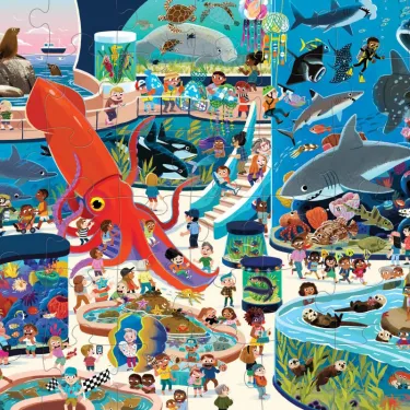 Puzzle Une journée au Parc zoologique marin 48 pcs CROCODILE CREEK